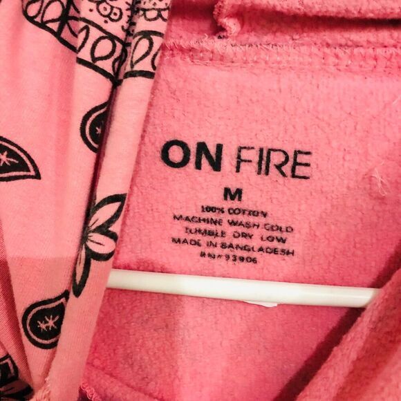 Onfire Women's Hoodie Sweatshirt Cotton Pullover Long Sleeve Pink Size‎ Medium - Picture 6 of 7